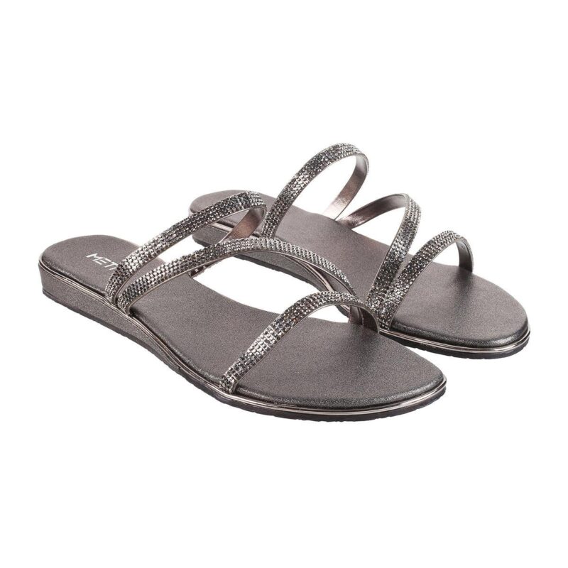 SleekStep Gun-Metal Casual Slippers